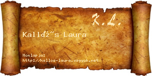 Kallós Laura névjegykártya