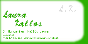 laura kallos business card